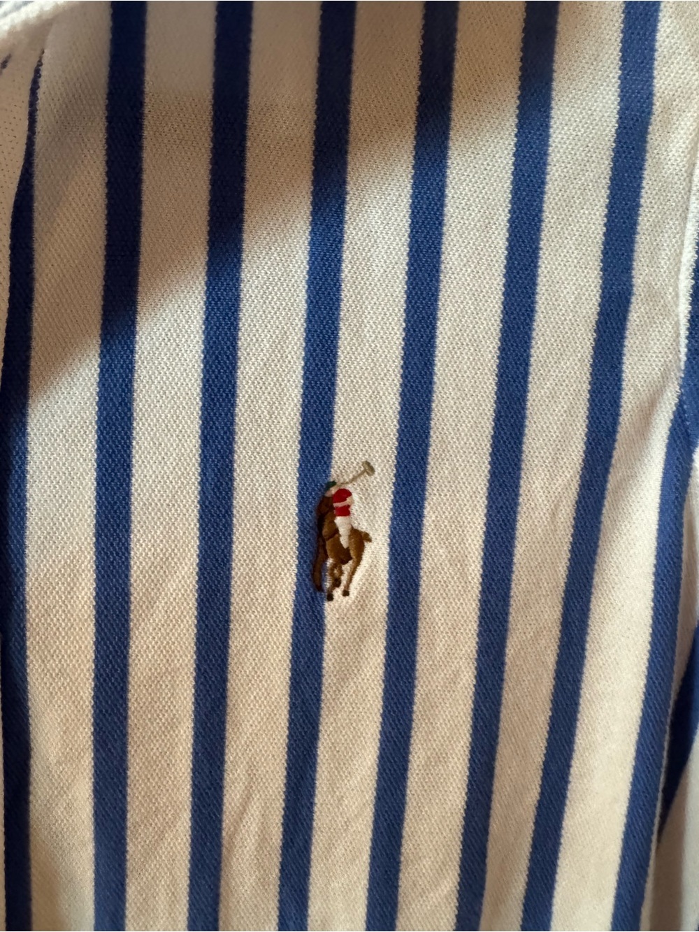 Women's Ralph Lauren Striped Button Down brushed cotton shirt. - Picture 3 of 5